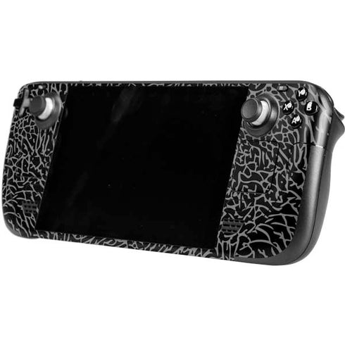 Elephant Print Black Steam Deck Handheld Gaming Computer Skin